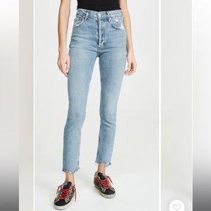 Agolde Nico High Rise Slim Fit Jeans in Rooted